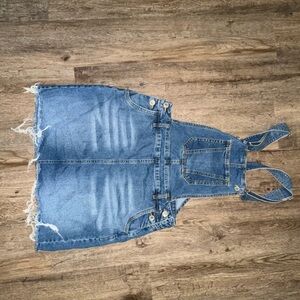 Lovers + Friends Blue Denim Overalls